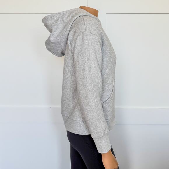 Athleta Girl, All Day Full Zip Sweatshirt, Quartz Heather Grey, Girls Size XL/14 - Picture 5 of 10